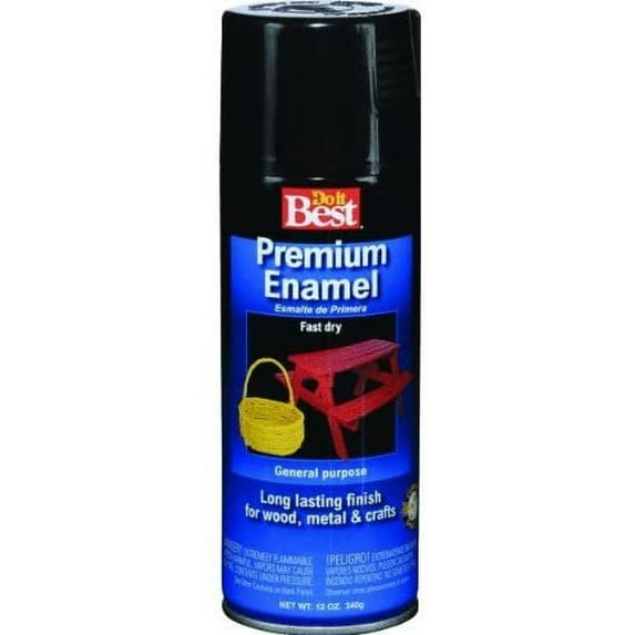 Rust-Oleum Premium Enamel Spray Paint Gloss - Durable - 12 oz, Black