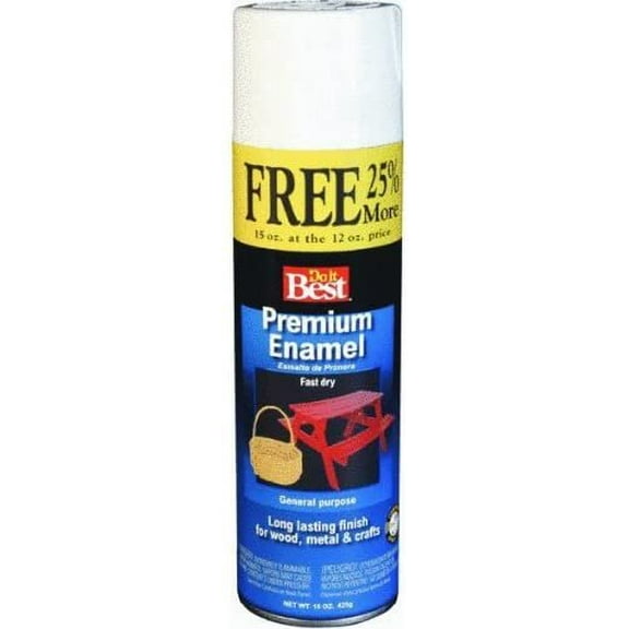 Rust-Oleum Premium Enamel Spray Paint - Gloss, Durable - 15 oz, White