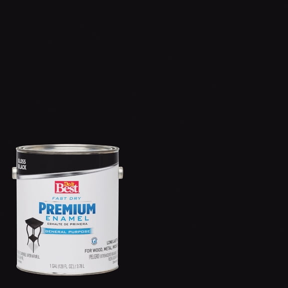 Rust-Oleum Do it Best Premium Latex Enamel, BLACK LATEX ENAMEL — Residential Use, Standard Application