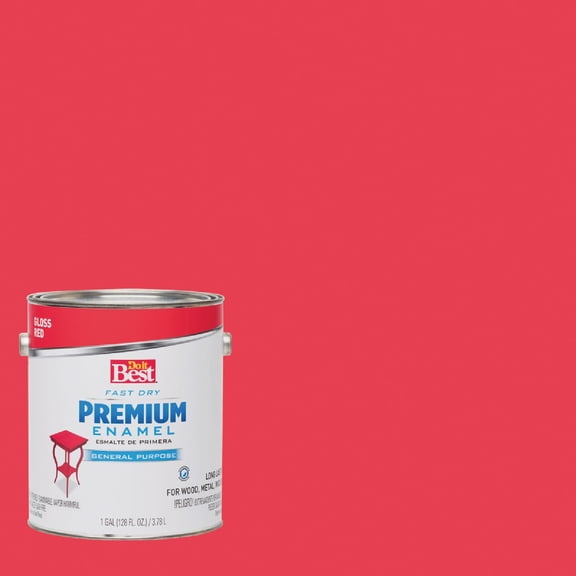 Rust-Oleum Latex Enamel Paint - Interior/Exterior, Red, 1/2 Pint — Interior & Exterior Use, Professional Finish