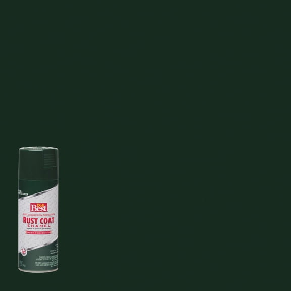 Rust-Oleum Rust Coat Aerosol Enamel Spray Paint - Durable, Interior/Exterior - 12 oz, Green