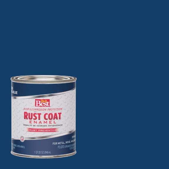 Rust-Oleum Rust Coat Enamel Gloss Spray - Durable Oil-Based Paint - 1/2 Pint, Royal Blue  Interior & Exterior Use, Professional Finish