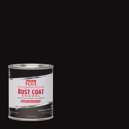 Rust-Oleum Rust Coat Enamel Flat Black - Durable - 1 Pint — Residential Use, Standard Application
