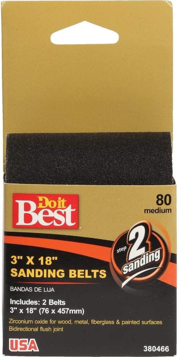 Do it Best Sanding Belt, 3X18 80G Sanding Belt