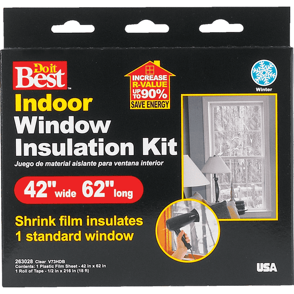Do it Best Shrink Film Window Kit - Pack of 12  Residential Use, Standard Application