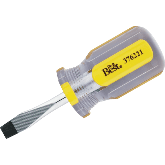 Do it Best Slotted Screwdriver - Single Pack Heavy-Duty Construction, Professional Use