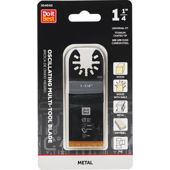 Do it Best Titanium Coated Oscillating Multi-Tool Blade - Pack of 2  Residential Use, Standard Application