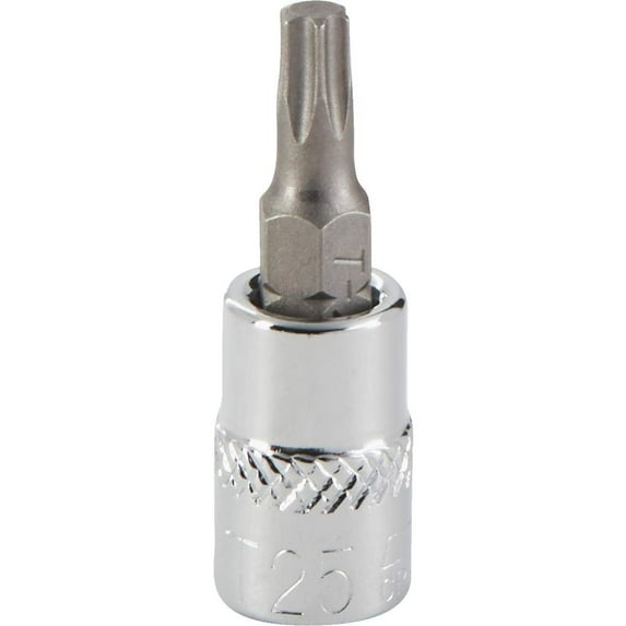 Channellock Torx Bit Socket T25 - Chrome Vanadium Steel - Silver, T25