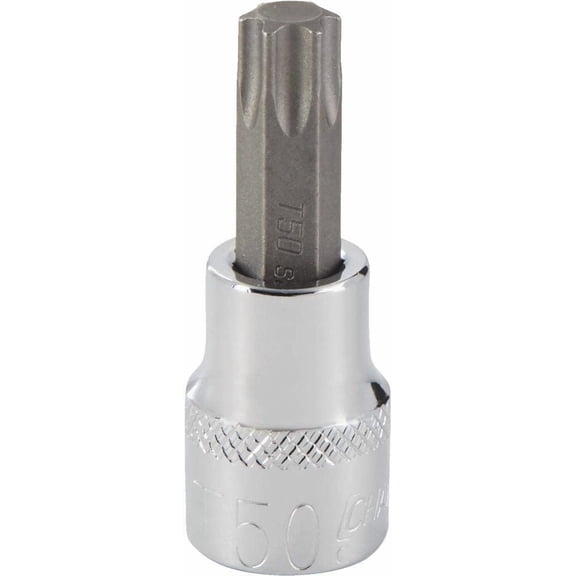 Channellock Torx Bit Socket T50 - Chrome Vanadium Steel - Silver, T50