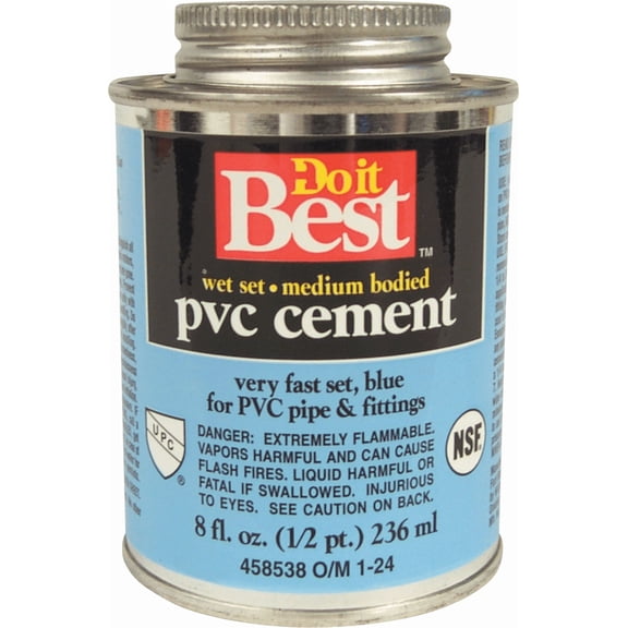 Do it Best Wet Set PVC Solvent Cement - Pack of 4 Residential Use, Standard Application