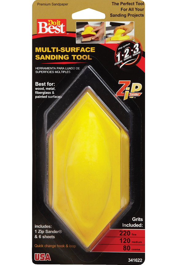 Power Tool - Do it Best Zip Sander Hand Sanding Kit - Pack of 12