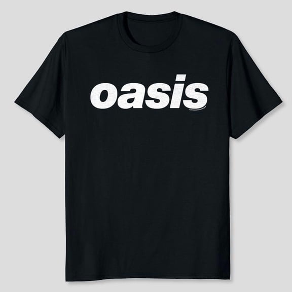 Oasis – White Logo On Black T-Shirt Unisex, Sizes S-5XL, Tbun