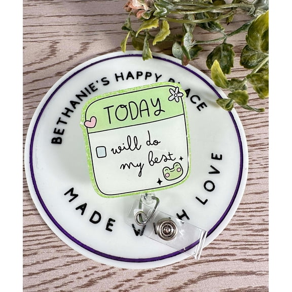 Do my best retractable badge reel, mental health badge holder, mental health gifts, nurse badge holder, teacher key card holder, lanyard
