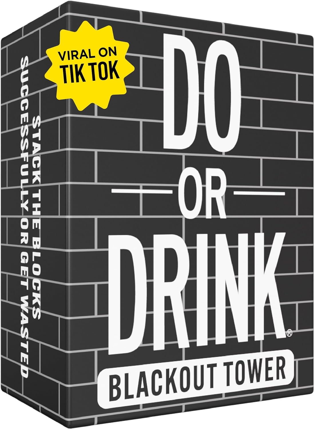 Do or Drink Blackout Tower Game Night Drinking Games for Adults with 54 Blocks and Challenges