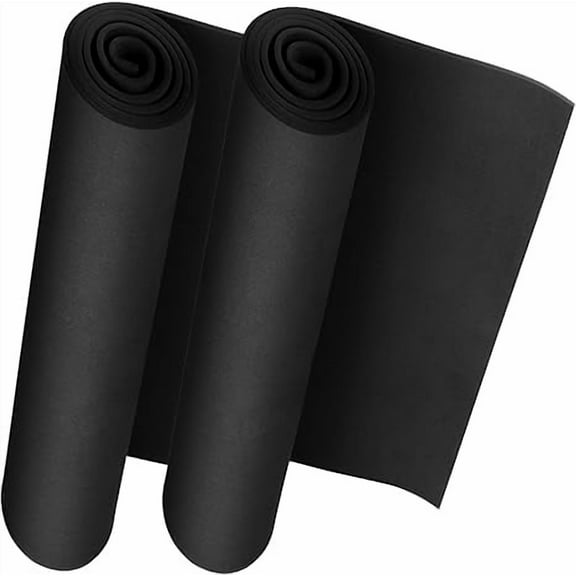 2PC Black EVA Foam Sheets, 4mm Foam Sheet for Cosplay Costume, 59"x13.9" Large Crafts Foam Roll for Art DIY Project with High Density 86kg/m3 (2PCS 4mm Black)