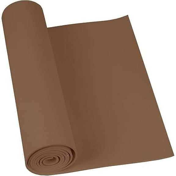 Do²ping Brown Eva Foam Sheets for Craft, 2mm Thick 49"x13.5" Eva Foam Roll High Density 86kg/m3 for Cosplay Supplies, DIY, Cards Making,School