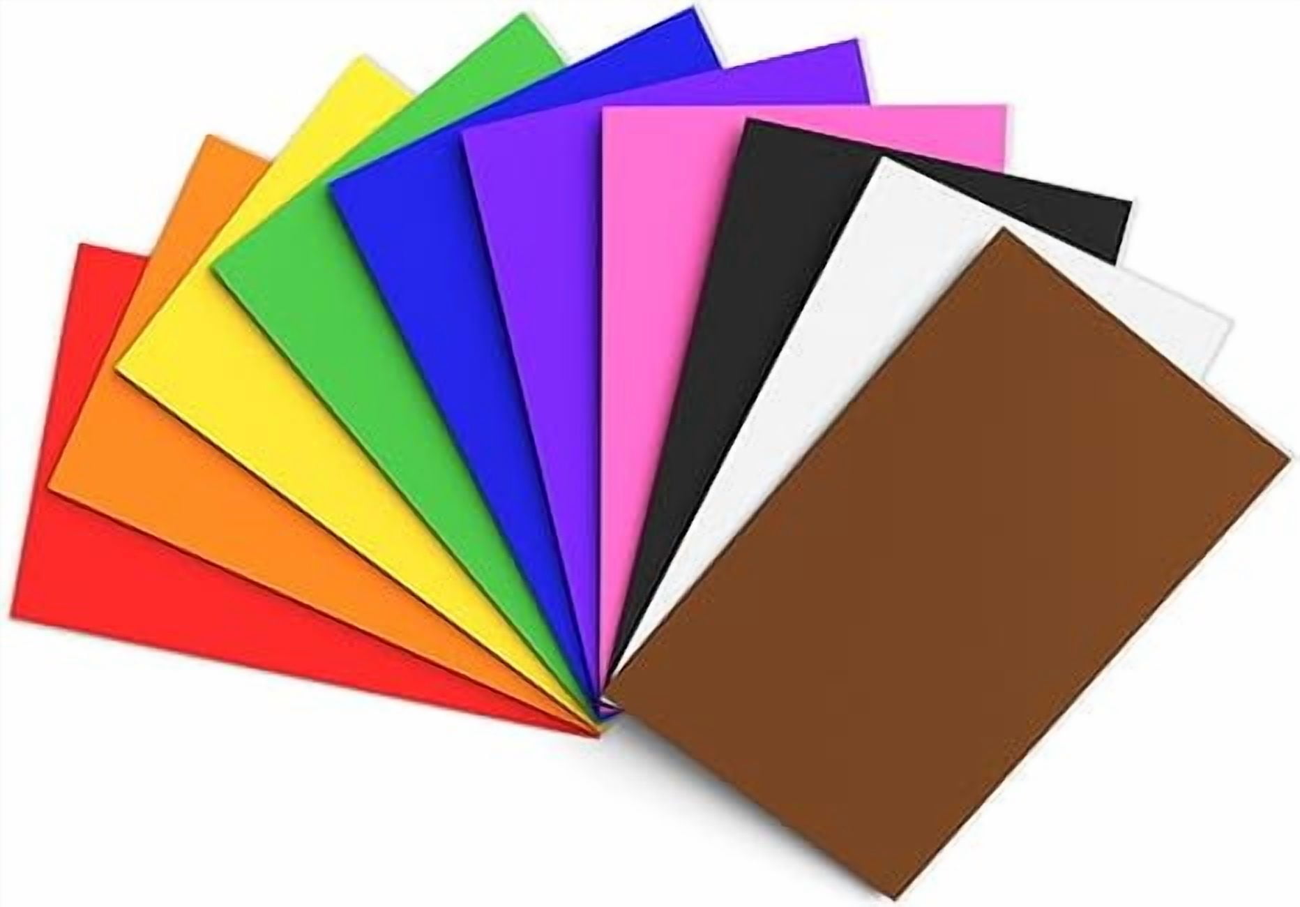 10PC Foam Sheets Crafts, 8.5x5.5 Inch 10 Colors Halloween Foam Paper for Crafts Project Scrapbooking DIY Cosplay, Birthday Party (10 Sheets)