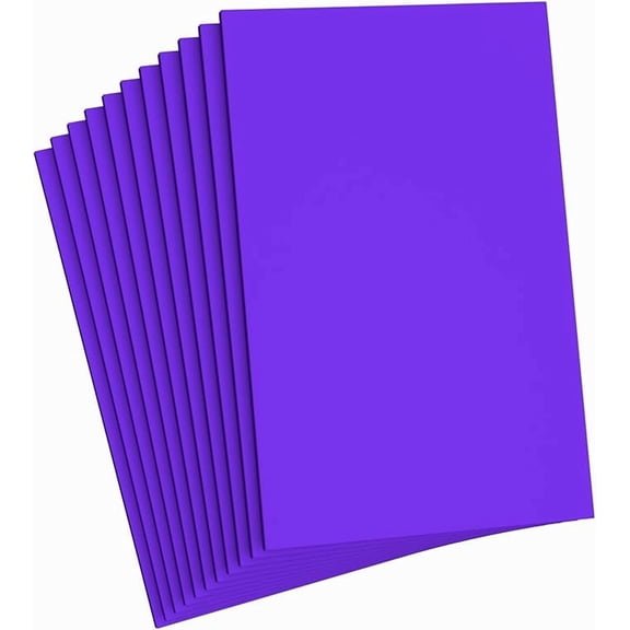 Do²ping Purple Foam Sheets Crafts, 8.5x5.5 Inch Halloween Colored Eva Foam for Crafts Project Classroom Scrapbook DIY Cosplay (Purple-10 Sheets)