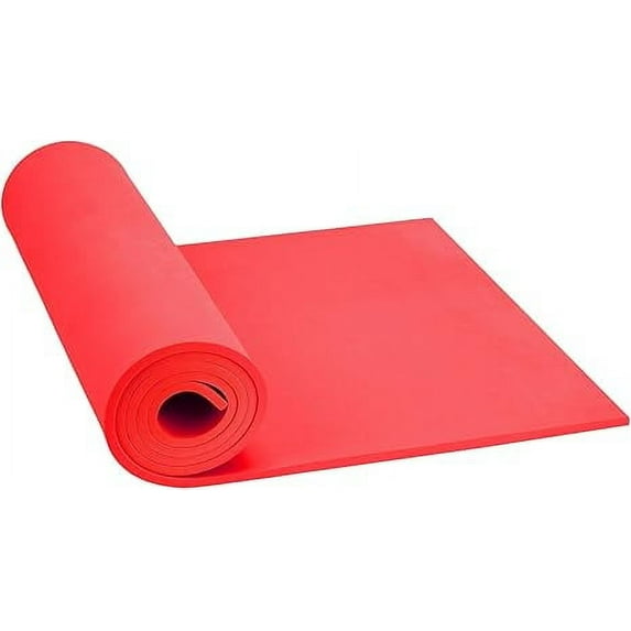 6mm Red Eva Foam Craft Sheets, Halloween Costumes Supplies, 49"x13.9" Eva Foam Roll High Density 86kg/m3 for Cosplay, DIY, Cards Making,School
