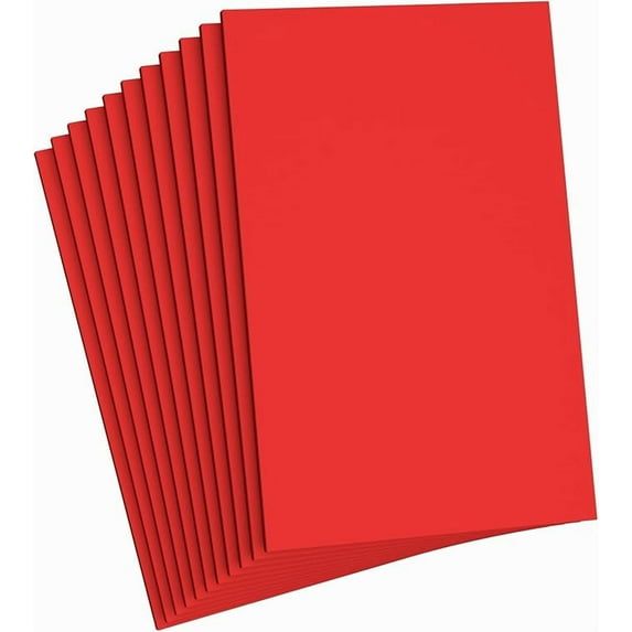 Do²ping Red Foam Sheets Crafts, 8.5x5.5 Inch Colored Halloween Eva Foam Paper for Crafts Project Classroom Scrapbook DIY Cosplay (Red-10 Sheets)
