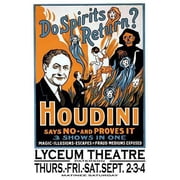Do spirits return? Houdini says no- Fine Art Canvas Print 20 x 30