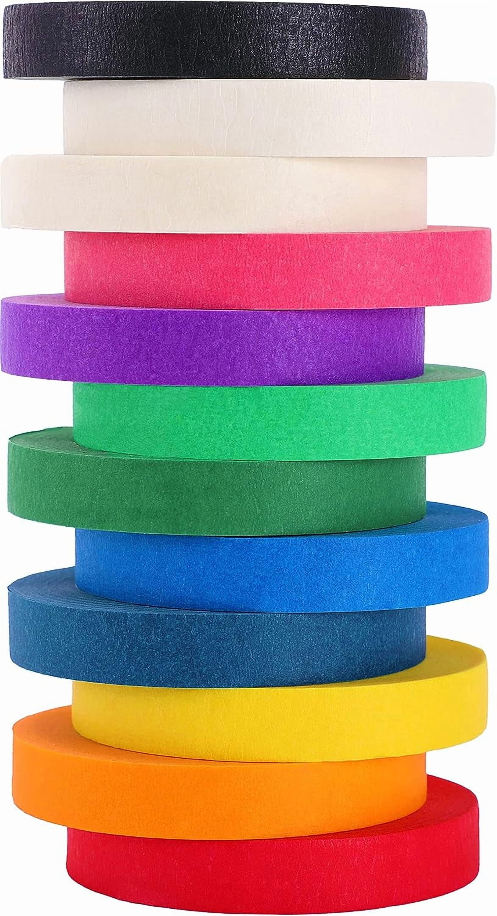 DOAY 12 Pack Colored Masking Tape - Painters Tape 0.50 Inch Wide - Multi-Surface, Multi-Color, Bright Colors - 540FT Total - Paint Tape for DIY, Labeling, Art, Car, General Purpose (#3910)