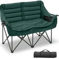 DoCred Double Camping Chair Oversized Loveseat, 2 Person Camping Chair for Adults Heavy Duty