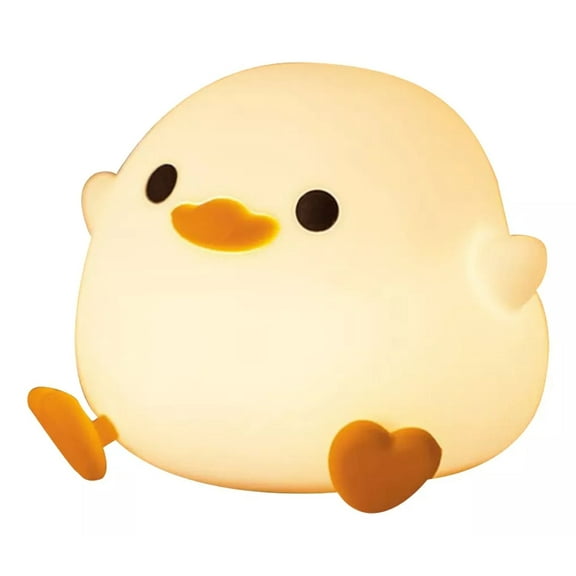 DoDo Duck Silicone Night Light, Bedside Lamp with USB Charging, Tap Sensor, Sleep Companion, Mood Lighting for Nursery & Bedroom