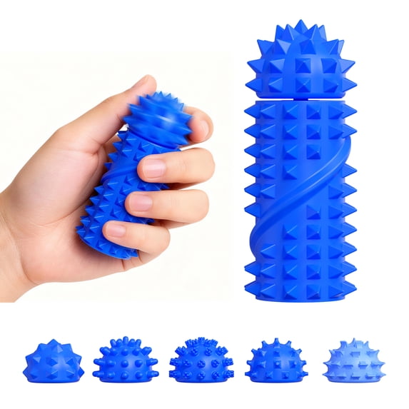 DoDoMagxanadu Pain Stim Fidget Spinner for Adults & Kids, 6 Replaceable Spiky Heads, Pocket-Sized Sensory Stress Relief Toy for Anxiety ADHD Autism, Portable for Office Travel Classroom