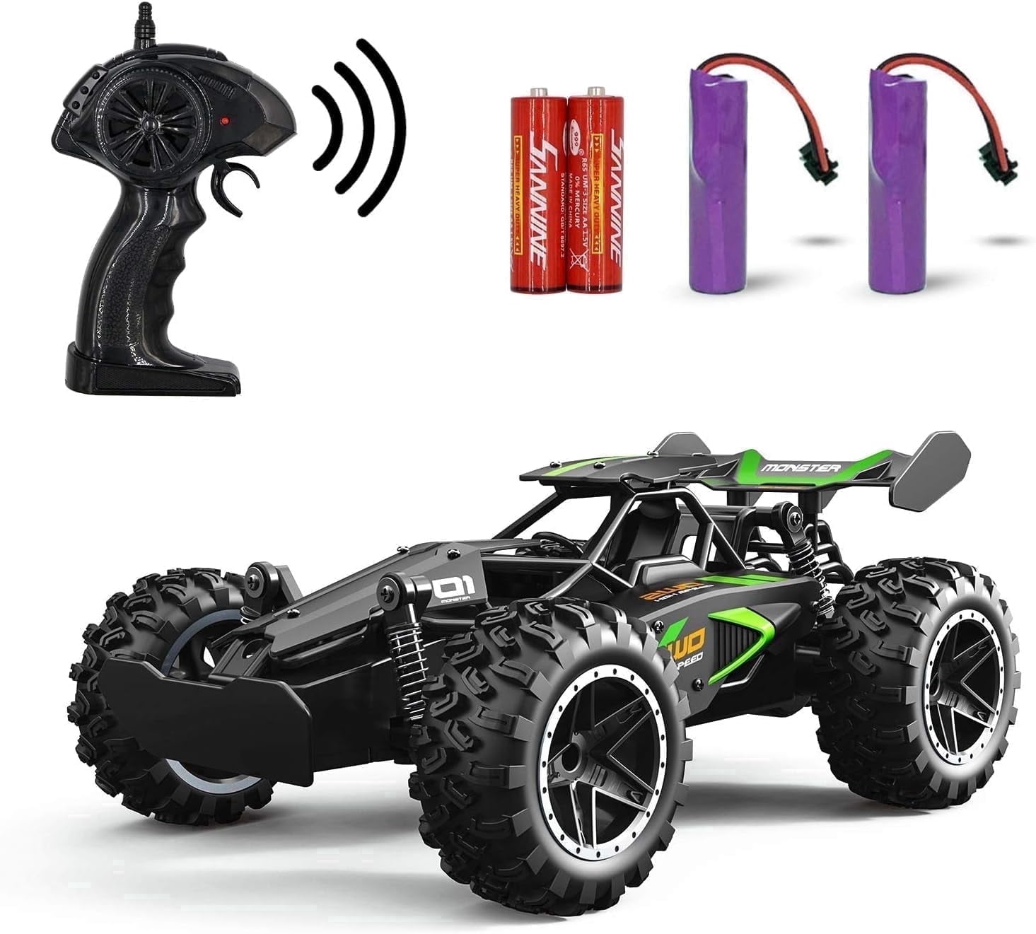 DoDoMagxanadu Remote Control Car, RC Cars for boys age 8-12, Toys Cars for boys age 4-7, 1:18 2.4Ghz All Terrain Off Road Monster RC Truck Toys for Kids, Easter Basket Stuffer