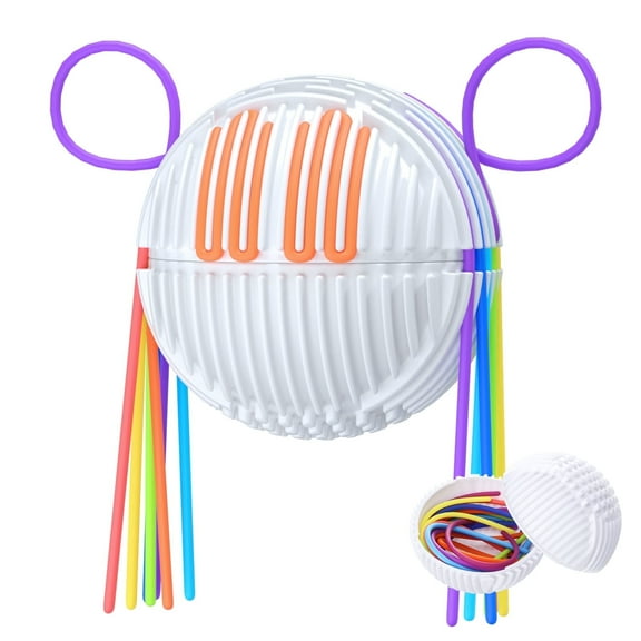 DoDoMagxanadu Sensory Fidget Toys for Kids & Adults - Sensory Activity Ball with 16 Pcs of Rubber Ropes for Stress Relief,Reusable Anxiety Relief Tool for Anxiety, ADHD and Autism