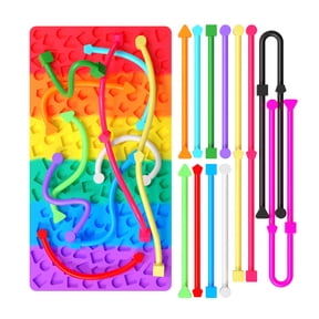 DoDoMagxanadu Silicone Sensory Activity Board - Silent Portable Fidget Toys for Kids 3+ Adults, Stress ADHD Autism Relief