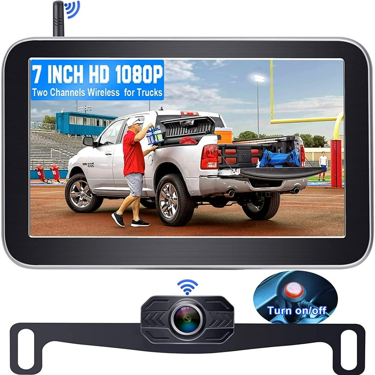DoHonest Wireless Backup Camera 7-Inch: Plug and Play Easy to Install Truck  Car Monitor Kit HD 1080P Bluetooth Reverse Cam for Pickup Camper Van