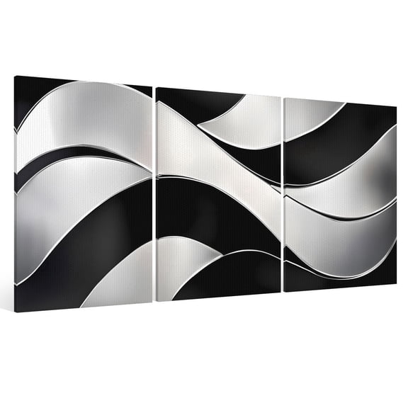 DoMyArt Wall Art Abstract Geometry 3 PCS Inner Wooden Framed Print Canvas, 8x12 Inch Canvas Poster Modern Home Wall Decor