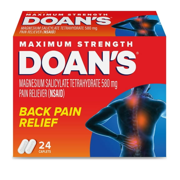 Doan's Extra Strength Backache Pain Reliever, Caplets, 24 Count
