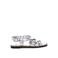 thumbnail image 1 of Doata Metallic Genuine Leather Buckled Flats, 1 of 9