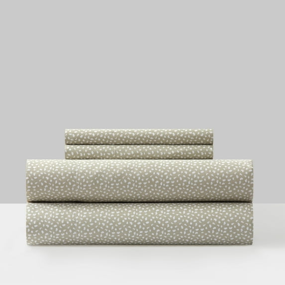 Dobe 3 or 4 Piece Sheet Set Solid Color With White Spots Animal Pattern Print Design