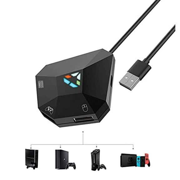 Dobe NS-Switch PS4 PS3 Game Keyboard and Mouse Adapter for PS4,PS3,Xbox one,N-Switch,Host Series Converter（Original Handle Guide Connection）