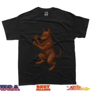 Doberman Crest Renaissance Fantasy Heraldic Medieval Dog T-Shirt
