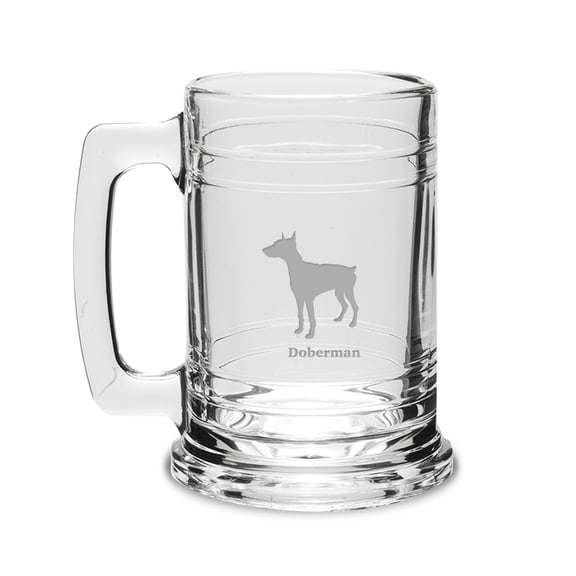 Doberman Deep Etched 15 oz Colonial Tankard