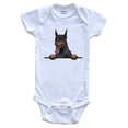 thumbnail image 1 of Doberman Dog Breed Cute Baby Bodysuit v2, 6-9 months white, 1 of 4