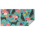 thumbnail image 1 of Doberman Dog Pattern with Pioneer Flower Rectangle Tablecloth 60"x120",Waterproof Polyester Rectangle Table Cloth, Wipeable Spillproof Polyester Tablecloth for Dining, Camping, Indoor and Outdoor, 1 of 6