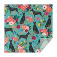 thumbnail image 1 of Doberman Dog Pattern with Pioneer Flower Square Tablecloth,Waterproof Square Table Cover,Wipeable Spillproof Washable Table Cover for Home Kitchen Party Decor 42"X42"(107x107cm), 1 of 6