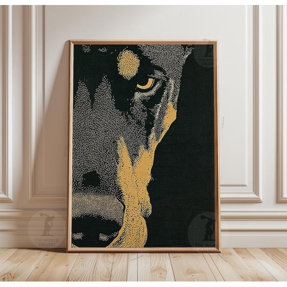 Doberman Dog Portrait Bold Poster Unframed Paper Print