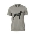 thumbnail image 1 of Doberman Dog Silhouette Men's Modern Fit Fun Casual T-Shirt Printed Graphic Tee Military Grey X-Large, 1 of 3