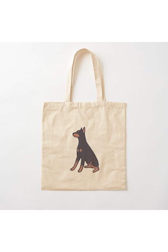 Doberman Dog Version 2 Canvas Tote Bags, Reusable Shopping Bag