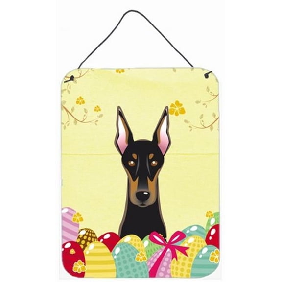 Doberman Easter Egg Hunt Wall or Door Hanging Prints