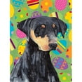 thumbnail image 1 of Doberman Easter Eggtravaganza House Size Canvas Flag, 1 of 1