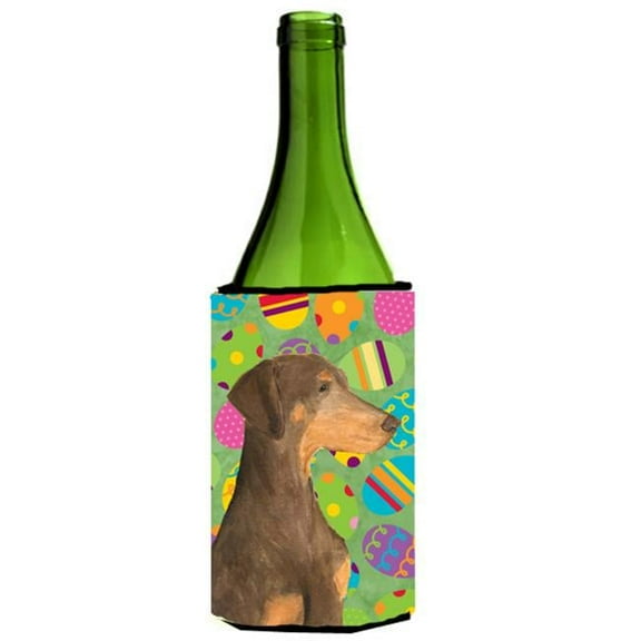 Doberman Easter Eggtravaganza Wine bottle sleeve Hugger
