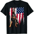thumbnail image 1 of Doberman Gifts American Flag USA Awesome Doberman T-Shirt mens t shirt，black，women，funny，misfits，men，journey, 1 of 4